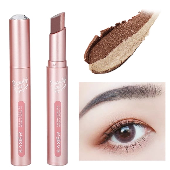 Flash Eyeshadow Stick, Color And Long Lasting Two-Color Pearlescent Gradient Eye Shadow Eyeliner For Ladies And Ladies Stage Makeup Holiday Makeup Look, Makeup Eye Shadow