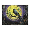 thumbnail image 5 of Creowell  Crow Tapestry Moon Mushroom Tapestries Aesthetic Moth Tapestry Sun Moon Tapestry Nature Tree Leaves Plant Tapestry Wall hanging for Bedroom 60x50inch, 5 of 6