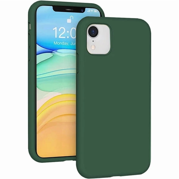 Entronix Silicone Case Compatible with iPhone XR, Protective Cover, Green