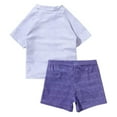 thumbnail image 2 of URMAGIC 1-5T Toddler Baby Boys Short Sleeve Rash Guard Trunks Two Pieces Swimsuits Cartoon Swimwear, 2 of 5