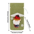 thumbnail image 4 of Wzzjkit Christmas Wine Bag - Fabric Wine Gift Bag with Drawstring - Bottle Bag Reusable Christmas Bottle Bag - Wine Bags Holiday Party Decoration, 4 of 7