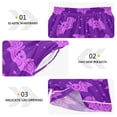 thumbnail image 5 of Women's Satin Pajama Shorts Cute Bat Cartoon Pattern with Pockets, Elastic Waist Sleep Lounge Shorts, 5 of 7