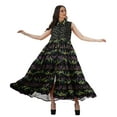 thumbnail image 3 of Moomaya Long Shirt Dresses Women Printed Sleeveless Sundress Button Shirt, 3 of 5