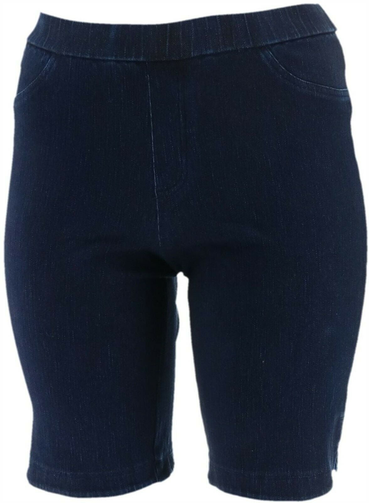 petite denim bermuda shorts