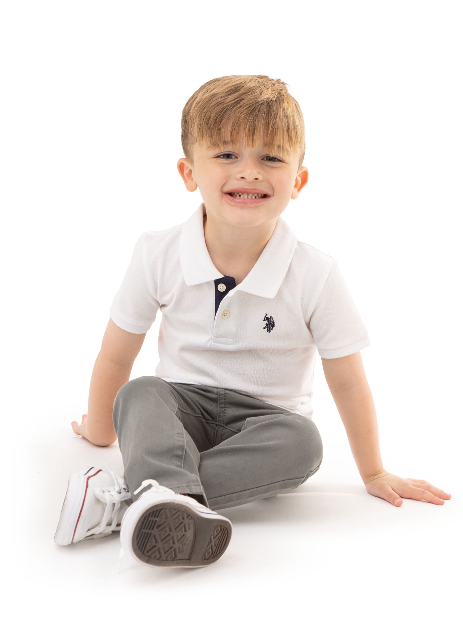 U.S. Polo Assn. Toddler Boys Pique Polo Shirt, Sizes 2T-5T