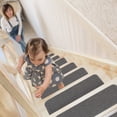 thumbnail image 5 of Beverly Rug Indoor Stair Treads Washable Non Slip Cover Set of 8 Gray 8.7" x 28", 5 of 8