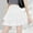 w93# White485, variant on Wuxian Women Ballet Mini Skirts Solid Color Smocked High Waist Ruffles Tiered Elegant Flowy Casual Boho Layered Pleated Beach Short Skirt,Black,L