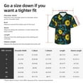 thumbnail image 4 of Picia Sunflowers And Blue Flower Gentle Cotton Regular Fit Short Sleeve Casual Hawaiian Shirt for Men-Small, 4 of 9