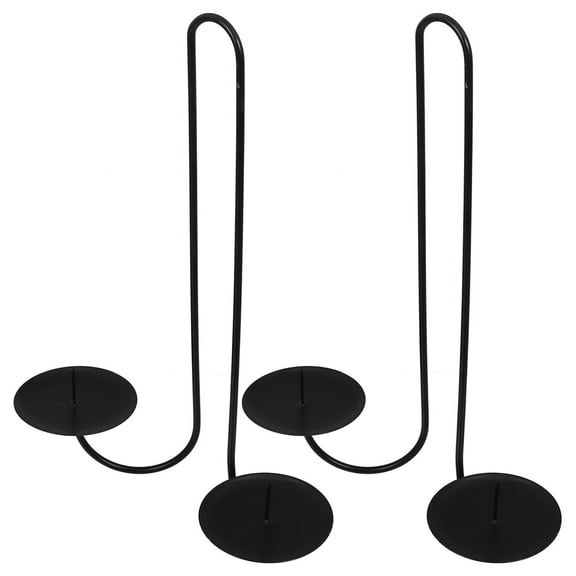 WORGEOUS 2pcs Iron Double Armed Candle Sconce Decorative Candle Sconce Vintage Candle Sconce Holder for Stairway Living Room Home Wall Decors