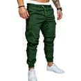 thumbnail image 1 of Mens Sweatpants Multi-pockets Casual Trouser Training Pantalones Straight Cargo Pants, 1 of 5