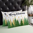 thumbnail image 3 of Waterproof Outdoor Throw Pillows with Inserts 12"x20", Green Christmas Soft Decorative Pillowcases for Couch Bedroom, Xmas Tree Snowflake Stars Winter Pillow Covers for Sofa Living Room, 3 of 8