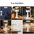 thumbnail image 4 of Bell + Howell Chelsea Small Table Lamp, Touch Lamps for Bedroom, LED Rechargeable Lamp, Cordless Lamp Great for Gifting, Small Lamps for Bedroom, Lamps for Living Room, Home Décor, White, 4 of 7