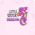thumbnail image 4 of Inktastic Little Sister Cute Purple Dragon Girls Baby T-Shirt, 4 of 5