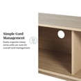 thumbnail image 6 of Walker Edison Mid-Century Modern 2-Door Reeded TV Stand for TVs up to 65”, Coastal Oak, 6 of 13