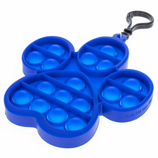 Paw Patrol Push Pop It Sensory Fidget Toy Anxiety Relief Keychain Blue