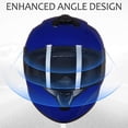thumbnail image 5 of ILM Full Face Motorcycle Street Bike Helmet with Enlarged Air Vents, Free Replacement Visor for Men Women DOT (Blue, Small), 5 of 7