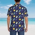 thumbnail image 6 of Balery Astronaut Corgi Print Men's Hawaiian Shirts Short Sleeve Beach Shirt Relaxed Fit Vacation Button Down Shirts-X-Large, 6 of 9