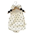 thumbnail image 1 of Ropa de una pieza de verano para bebé, monos sin mangas con estampado de patrones de corazón para niñas pequeñas, para uso diario, 73cm, 1 of 5
