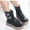 Black, variant on Kids Boots with Low Heel Mid Calf Western Bear Printed Boot Side Zipper Fashion Riding Booties Fall Winter Dress Shoes for Toddler/Little Kid/Big Kid Black 8.5-9 Years