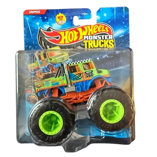 Mattel - Hot Wheels Monster Truck Crash Legends - UNIMOG & CRUSHED CAR [JHY34]