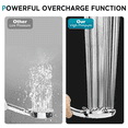 Gusgopo High Pressure Handheld Shower Head, 9 Spray Settings ShowerHeads with 60" Stainless Steel Hose and Angle-adjustable Overhead Bracket, 5 Inch Shower Head with Handheld for Bathroom