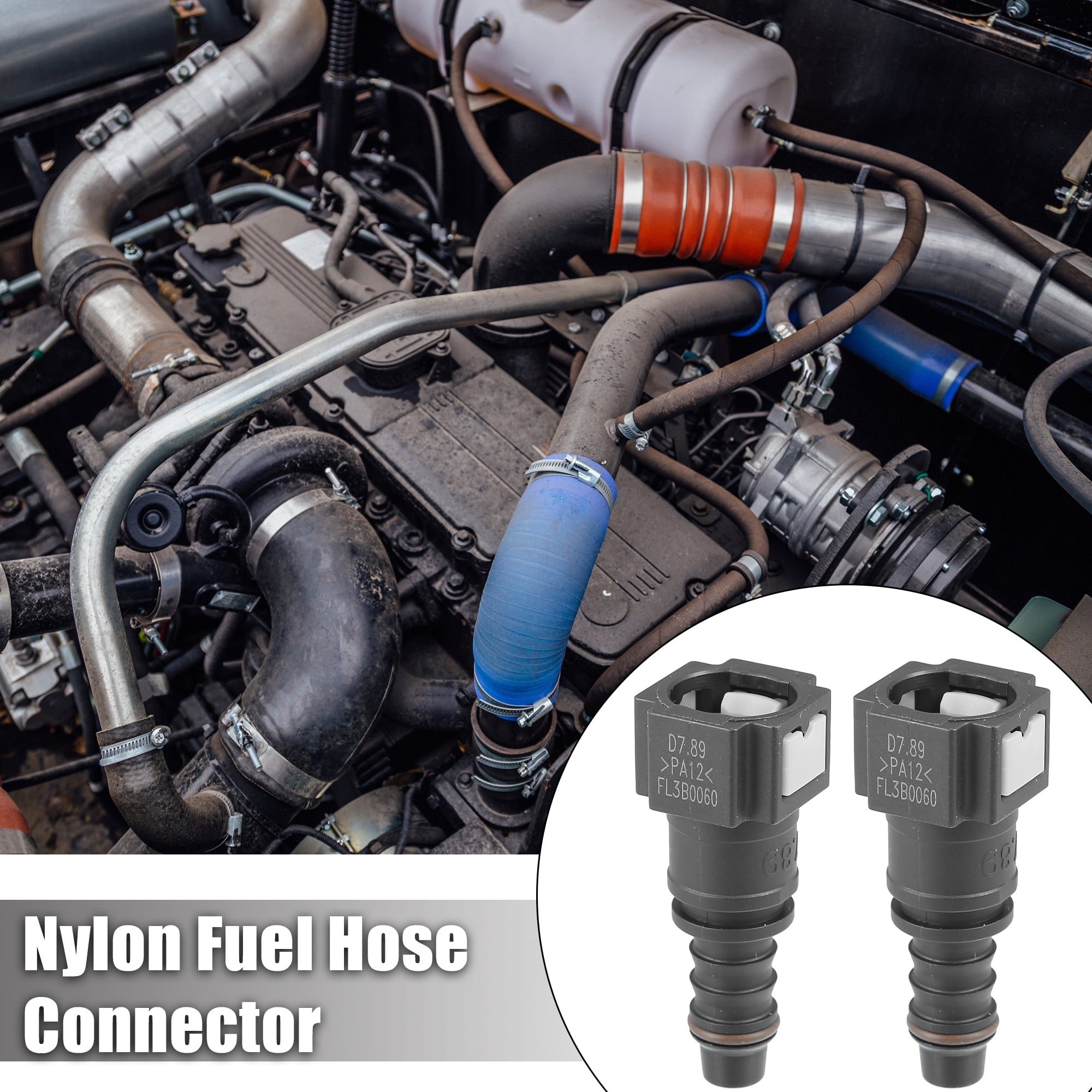 Unique Bargains Fuel Line Quick Connect Straight Push-On Barb Hose Adapter