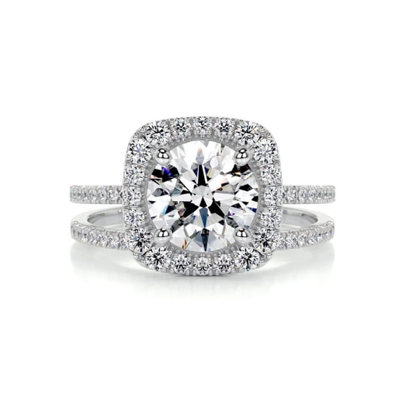 1.70 CTW Round Brilliant Cut Bridal Set Wedding Ring 925 Silver