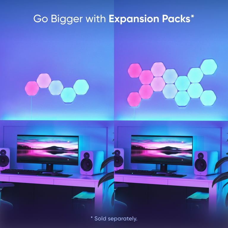 Nanoleaf Shapes Hexagons Smarter Kit (5 Panels) – Modular Wall