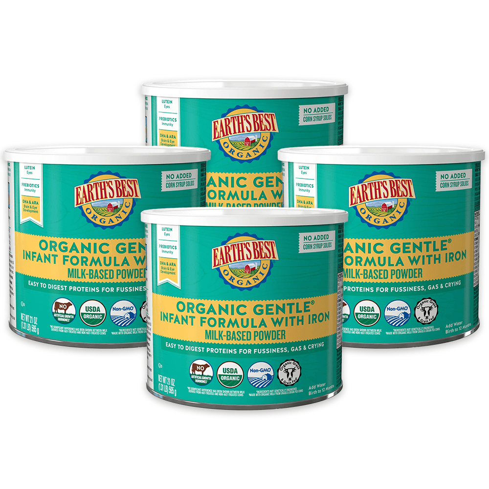 Earth's Best Gentle Organic Powder Baby Formula with Iron, 21 oz