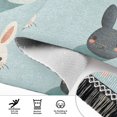 thumbnail image 6 of Yayeee Runner Rug for Bedroom 2'x6' Machine Washable Hallway Non Slip Mat, Green Cute Rabbits, 6 of 8