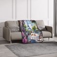 thumbnail image 4 of Pofeuu Parisian Cafe With Eiffel Print Bed Blanket, Soft Flannel Blankets for Bed,Sofa, Couch, Chair, 50 X 60 Inches, Double Layer, 4 of 8