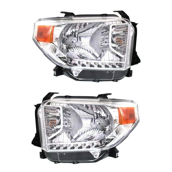 New Pair Of Headlights Compatible With Toyota Tundra Sr5 Crew Cab Pickup 2014 2015 2016 2017 By Part Numbers To2503219 To2502219 81110-0C091 81150-0C091