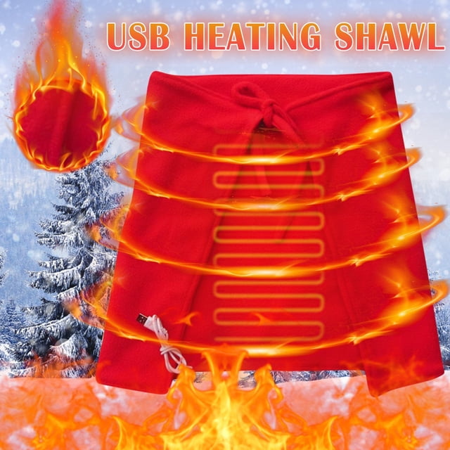 Vaidha Warming Heating Blanket Pad Shoulder Neck Mobile Heating Shawl USB Soft Winter Warm Health