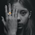 thumbnail image 4 of Hytrove Anillo Ajustable Girasol Con Multicolor Para Mujer Abierto Estético, 4 of 6