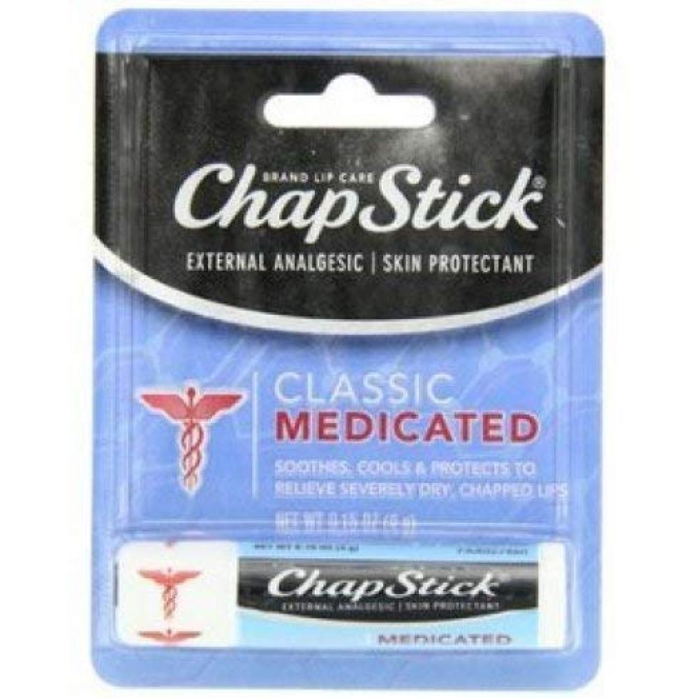 Chapstick Classic Medicated Lip Balm, 0.15 Ounce (Pack of 12)