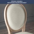 thumbnail image 6 of BELLEZE Farmhouse Dining Chairs Set of 4, Upholstered Chair Elegant Kitchen Chairs with Round Back and Solid Wood Legs, Accent Side Chairs for Kitchen/Living Room/Bedroom (Aubree - Beige), 6 of 7