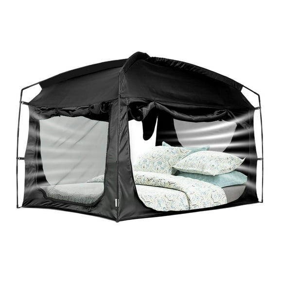 Carpa para Cama Porayhut Portátil con Privacidad, Oscurecimiento y Talla Queen