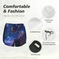 thumbnail image 4 of Pofeuu Starry Sky Wall Flying Tiger Print Women's Athletic Shorts Running Workout Shorts Tummy Control Quick Dry Gym Shorts with Pockets Double layer sports shorts-Medium, 4 of 7