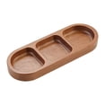 thumbnail image 2 of Plato para servir Platos de madera para ollas calientes Platos para azúcar Plato para salsa Bandeja para condimentos encurtidos 3 compartimentos, 2 of 9