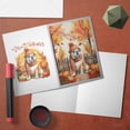 thumbnail image 3 of Happy Thanksgiving Bulldog Give Thanks Fall Beanie Scarf Welcome 5x7in Folded Greeting Card Dog Lover Gifts Idea Single Note Card with Envelope - 00020, 3 of 5