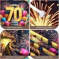 thumbnail image 4 of Golden Glitter 70th Birthday Banner Colorful Balloons Display Firework Design Gift Box Decor Birthday Party Backdrop for 70th Birthday Party Indoor Celebration Family Gathering, 4 of 9