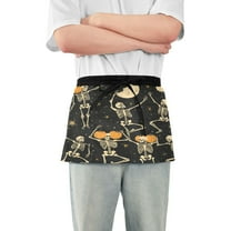 Yayeee Waist Apron with Pockets for Cooking Waterproof Half Server Aprons, Halloween Dancing