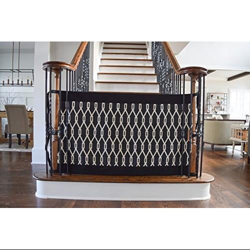 The Stair Barrier Indoor Outdoor Bannister To Babypet Gate Onyx Com The Stair Barrier Indoor Outdoor, Outdoor Gate For Basement Stairs