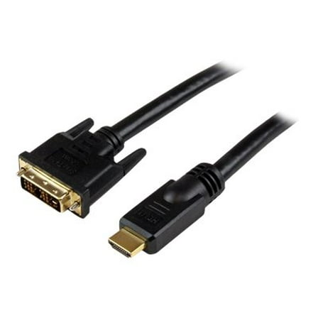StarTech.com 15m High Speed HDMI Cable to DVI Digital Video Monitor - Adapter cable - HDMI male to DVI-D male - 15 m - shielded - black