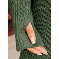 thumbnail image 3 of xiaxaixu Robe Mini d'Automne pour Femmes à Manches Longues Col Roulé Couleur Unie Robe Tricotée Robe Chandail Décontractée, 3 of 7