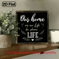 thumbnail image 5 of 2D Flat, 2D FLAT Wall Pediments1pcs Wooden Sign, 8x8inch Rustic Wooden Sign Our Home Our Life Farmhouse Wall Art for Living Room or Bedroom Decor, Printing Design Framed Wall Art Deco for, 5 of 9
