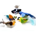 thumbnail image 2 of BESTSKY 2Pcs Flapping Bird Cat Toy,Non-Damaging Feathers Bird Toy for Cats,Natural Fiber Construction Cat Bird Toy,Green&Beige, 2 of 4
