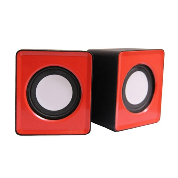 Runquan USB 3.5 desktop mini speaker - compact, portable, and powerful sound solution Red