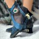thumbnail image 5 of NECHOLOGY Botas Mujer Zapatos Botines de mujer Botas de malla con tacón, sandalias de malla huecas, tacones gruesos, zapatos de mujer modernos y versátiles, botines, botas de mujer (Blue, 8.5), 5 of 6