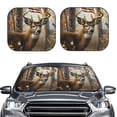 thumbnail image 2 of Saiise American Wildlife Deer Forest for Foldable Car Sun Shades (2-Pack) Offer Sun Protection with an Easy-fold Design for Convenient Windshield Shading-Medium, 2 of 6